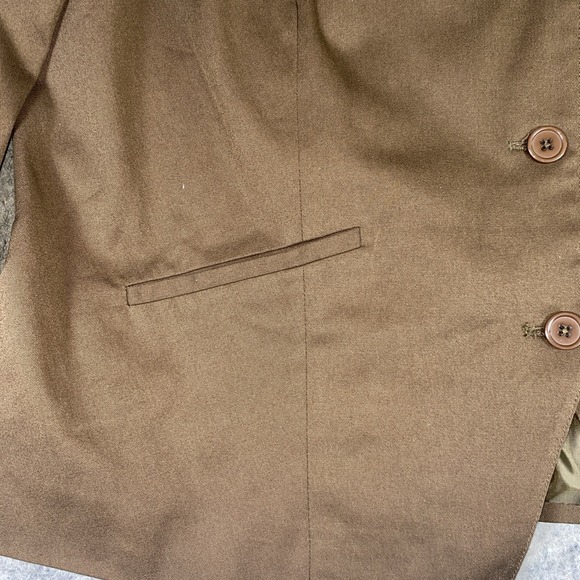 Victor Costa Blazer Women's‎ 1X brown with turquoise bead embellishments lined - Picture 6 of 12